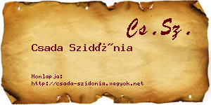 Csada Szidónia névjegykártya